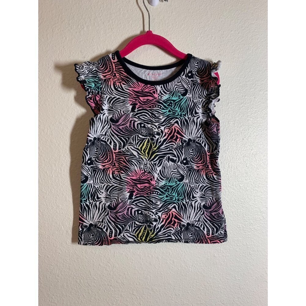 Garanimals Colorful Zebra Print Sleeveless Top Toddler Girls Size 5T AC8